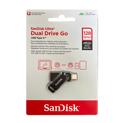 SanDisk Ultra Dual Drive GO - USB 3.2 Type-C Flash Drive 64GB–512GB Up to 400MB/s