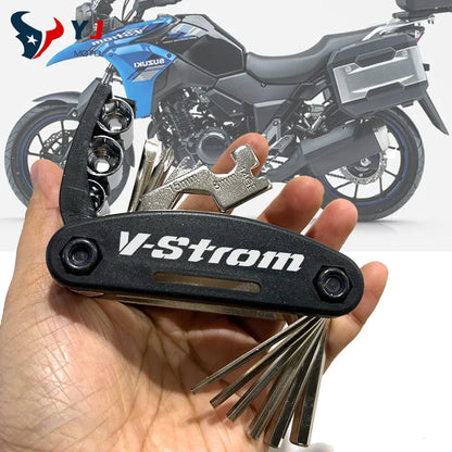 Motorcycle Multifunction Tool Kit for Suzuki V-Strom 250/650/800DE/1000/1050XT – Portable Repair Screwdriver Set Accessory