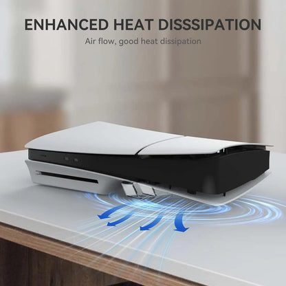 PS5 Slim & PS5 Pro Horizontal Stand Bracket – Cooling Feet Holder Base for Disc & Digital Edition Console Accessories