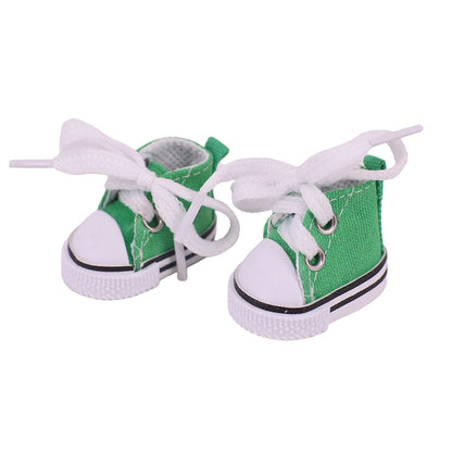 3.8cm Doll Canvas & Leather Shoes for 17cm Labubu Dolls – Cute Doll Clothes Accessories & Gift for Girls