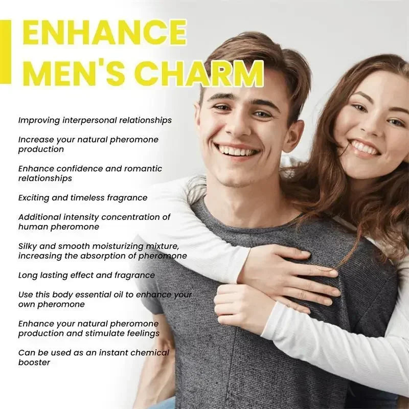 10ml Men's Pheromone Essential Oil – Long-Lasting Natural Body Essence Fragrance, Attracts Women
