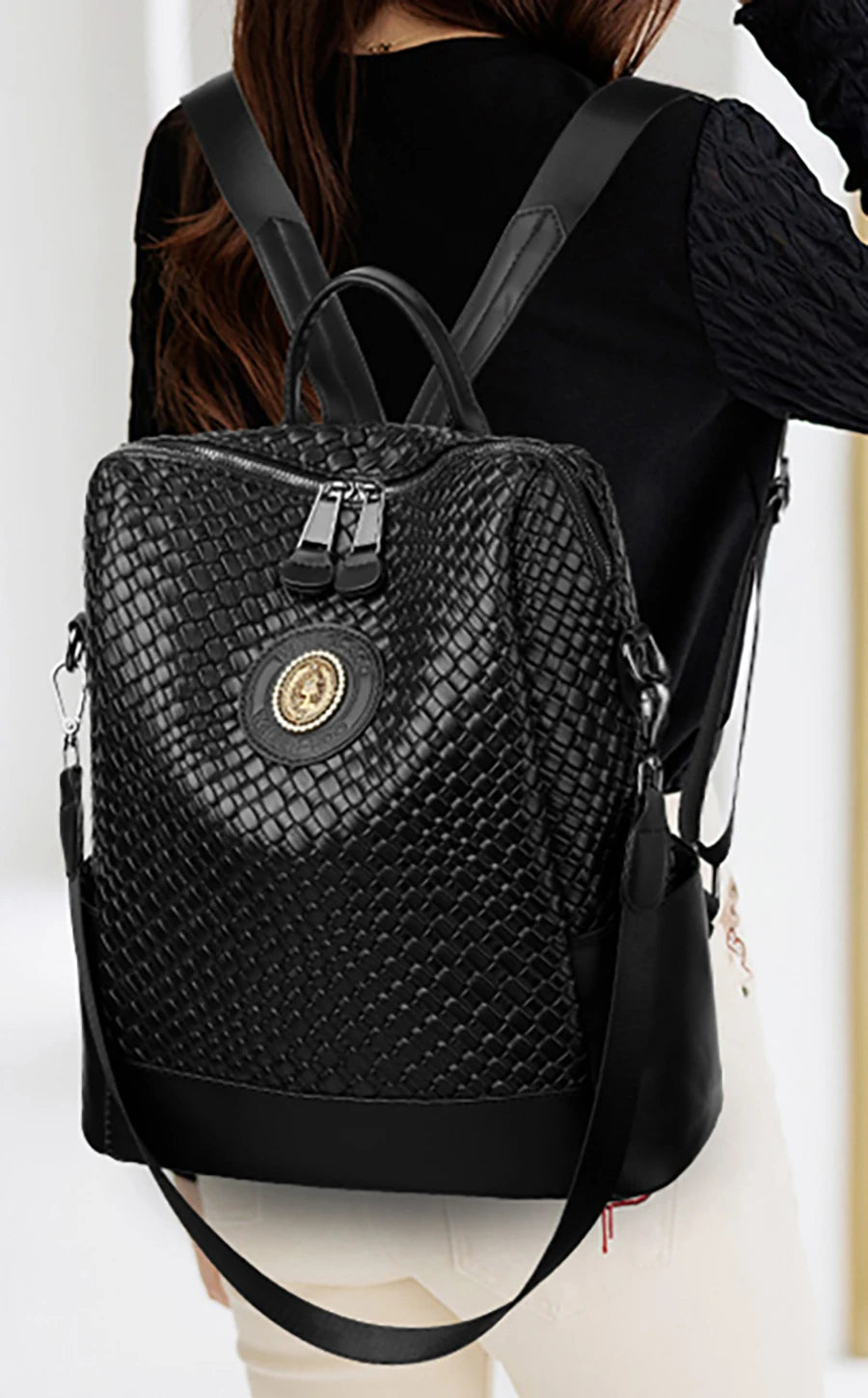 Luxury Women's Designer Backpack - High-Quality Leather, Large Capacity, Multifunctional Travel Mochila for Girls