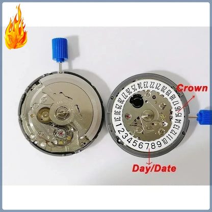 NH35 Premium Automatic Mechanical Movement NH35A 24 Jewels Self-Winding Watch Movement – High Accuracy Replacement with Date Wheel (3/3.8/6 Position)