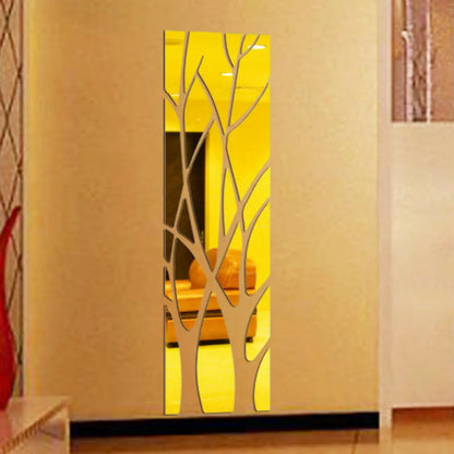 3D Acrylic Mirror Wall Sticker Tree - DIY Art Decal for TV Background, Living Room & Bedroom Home Decor