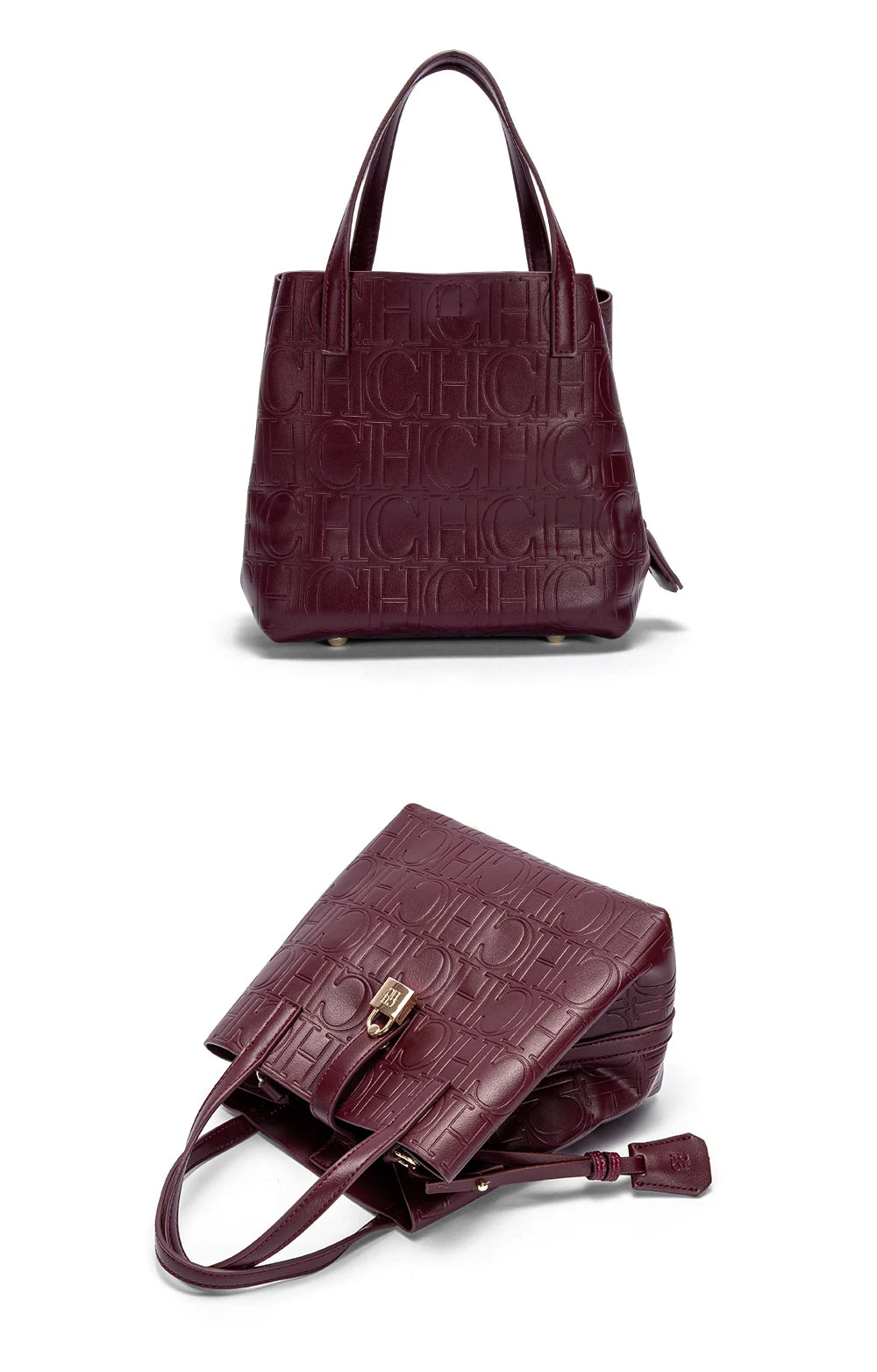 CHCH Women's Tote Bag - New Steel Embossed Handheld Bun Shopping Bag for Mothers