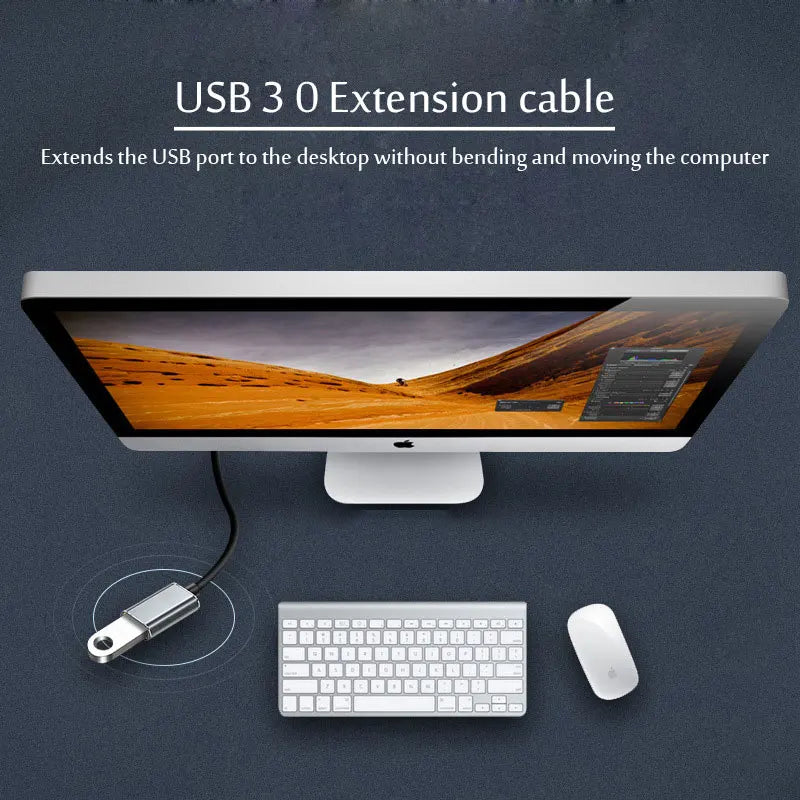 USB 3.0/2.0 Extension Cable – Male to Female High-Speed Extender for Laptop and PC