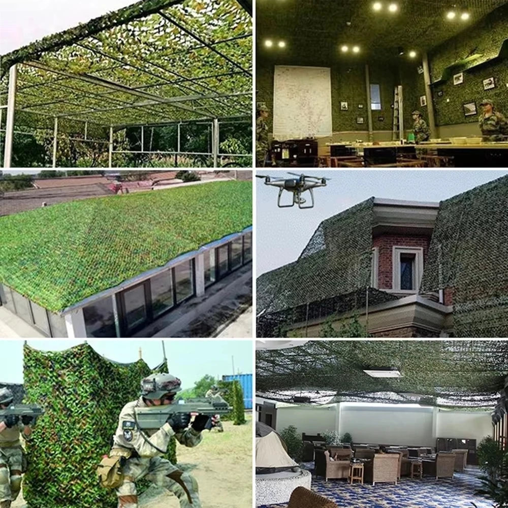 Camouflage Netting - Outdoor Hunting Shade Mesh for Car Tent Awning Camping & Forest Concealment