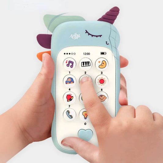 Baby Musical Phone Toy - Sound Telephone with Teether for Infants & Early Learning