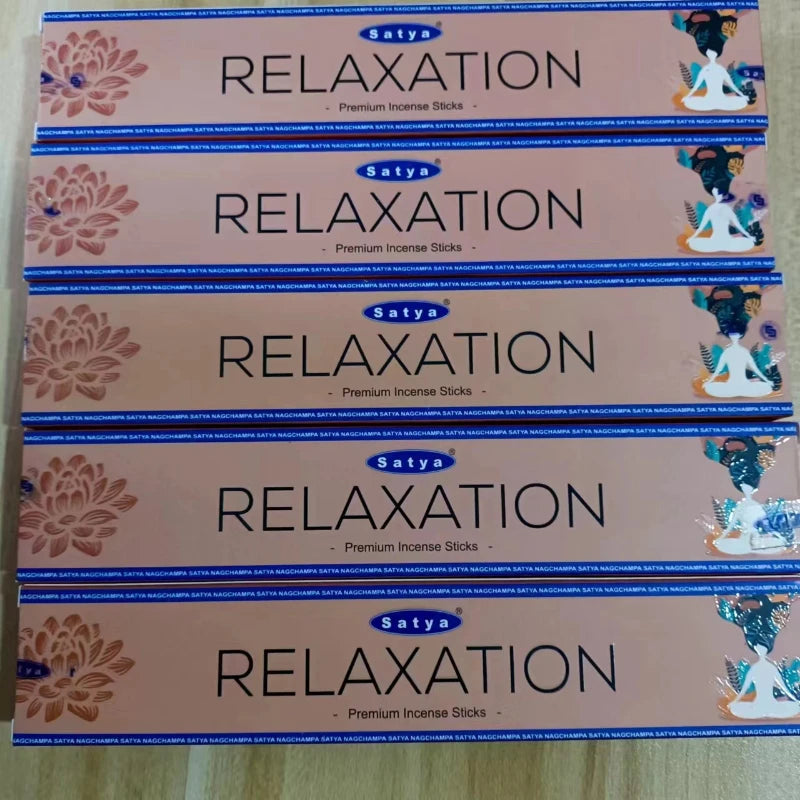 5 Box NAG Champa Satya Incense Collection – Handmade Sticks with Refreshing Medicinal Aromas for Home Fragrances