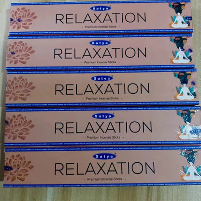 5 Box NAG Champa Satya Incense Collection – Handmade Sticks with Refreshing Medicinal Aromas for Home Fragrances