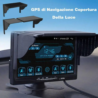 Universal Car Navigator Sunshade Visor - Anti-Glare Vision Shield for 5.5" to 10" GPS Screens
