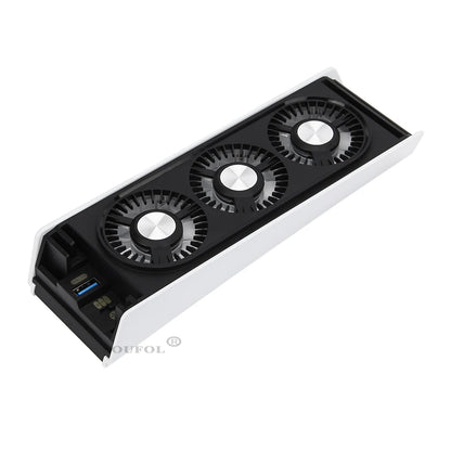 Upgraded PS5 Cooling Fan – Quiet USB 3.0 Hub with LED Light for Disc & Digital Edition Console Accessories