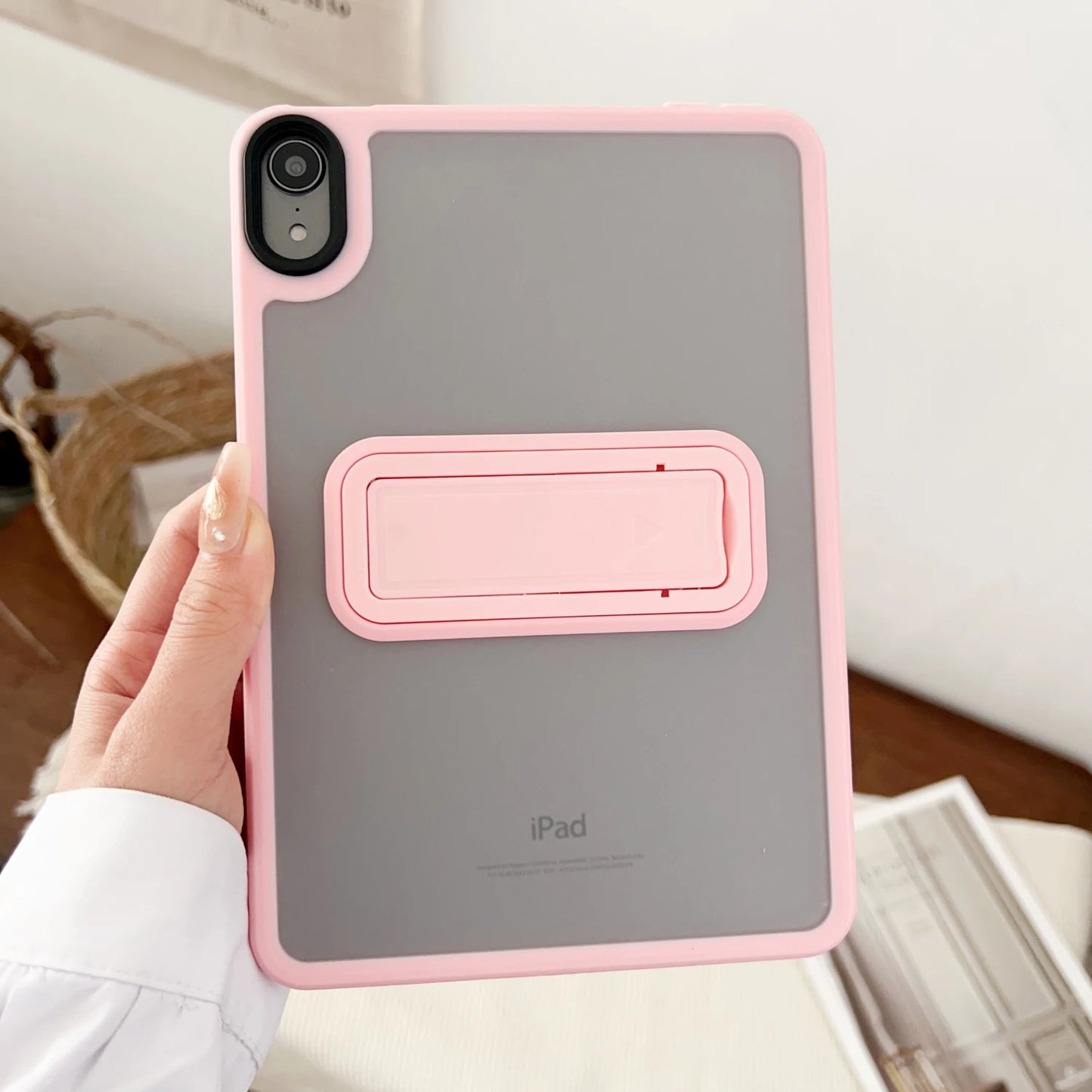 Matte Stand Case for iPad Air, Pro & Mini – Hard Kickstand Tablet Cover for 9.7" to 11" Models (4th-10th Gen)