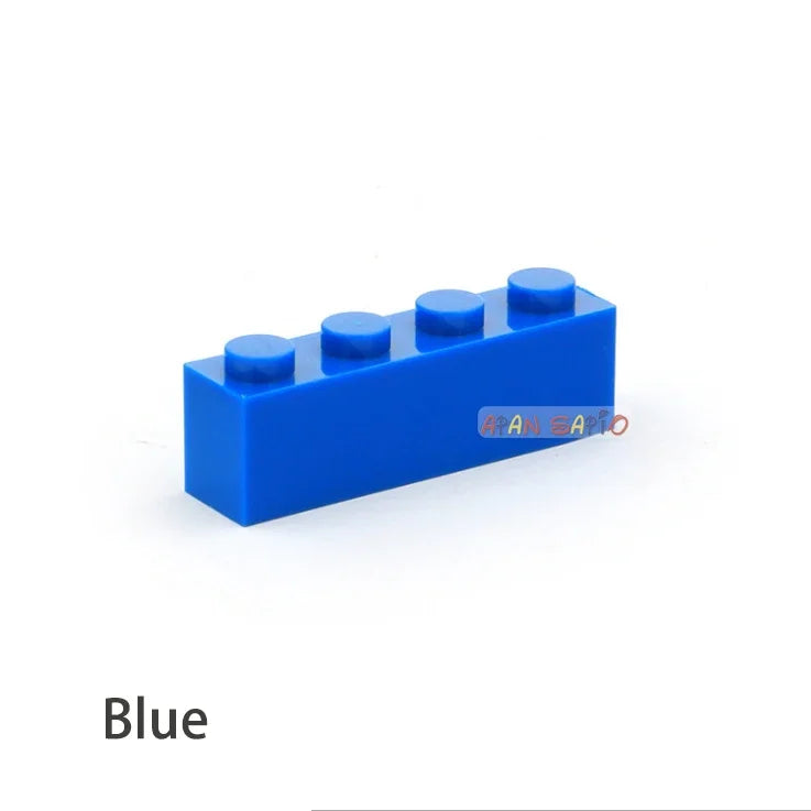 200pcs 1x4 Dot DIY Building Blocks - Educational Creative Brick Set Compatible with 3010 Bricks for Kids