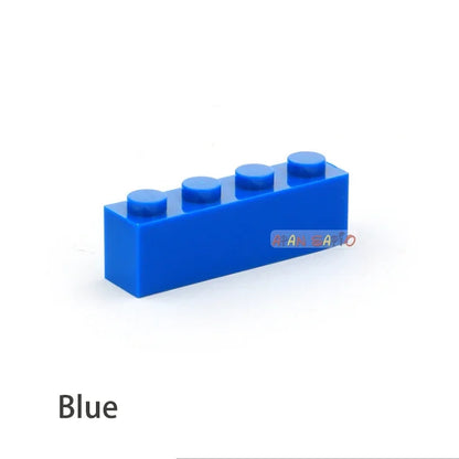 200pcs 1x4 Dot DIY Building Blocks - Educational Creative Brick Set Compatible with 3010 Bricks for Kids