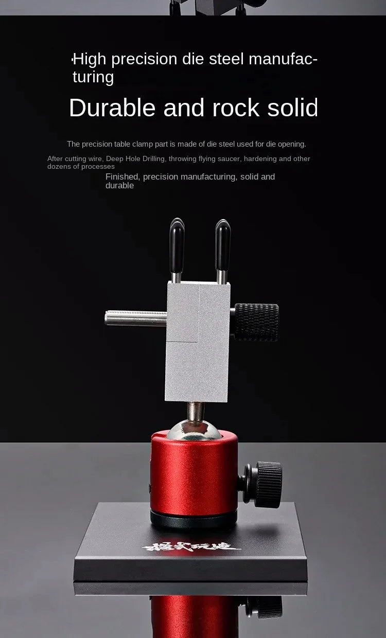 2-in-1 Etching Sheet Bender & 360° Vise Tool Holder — Precision Parts Bender for Gundam, Mecha & Military Model DIY