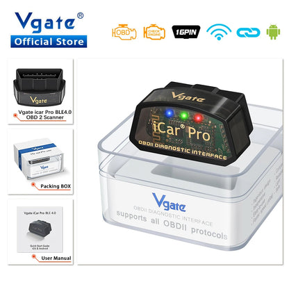 Vgate iCar Pro ELM327 V2.3 OBD2 Car Diagnostic Tool - WiFi & Bluetooth 4.0 Scanner for Android/iOS