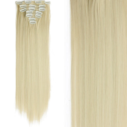 Women’s 7Pcs Hair Extensions with 16 Clips – Natural Black Straight Ombre Hairpiece