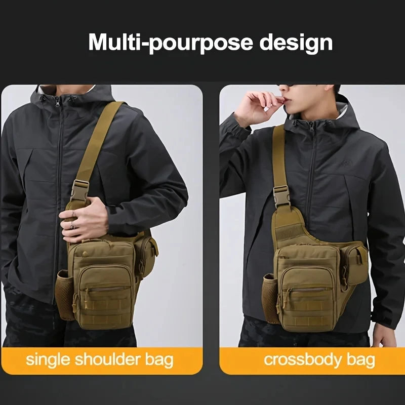 Camping Climbing Bag - Tactical Chest Pouch for Men, Cycling, Hiking, Travel, Outdoor Sports, Molle Crossbody Fanny Pack
