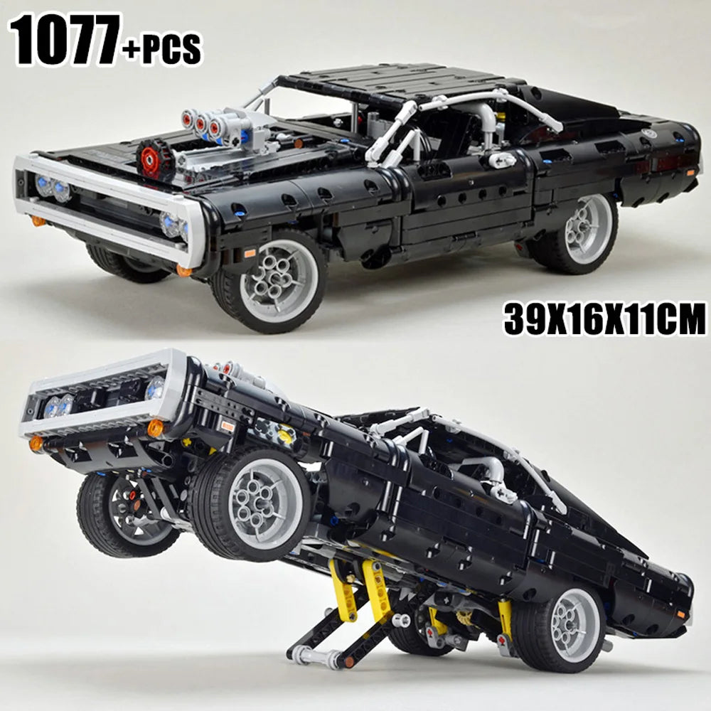 2024 New High Difficulty Racing Car Building Blocks – 1077PCS Model, Assemble Bricks for Kids Birthday & Christmas Gifts