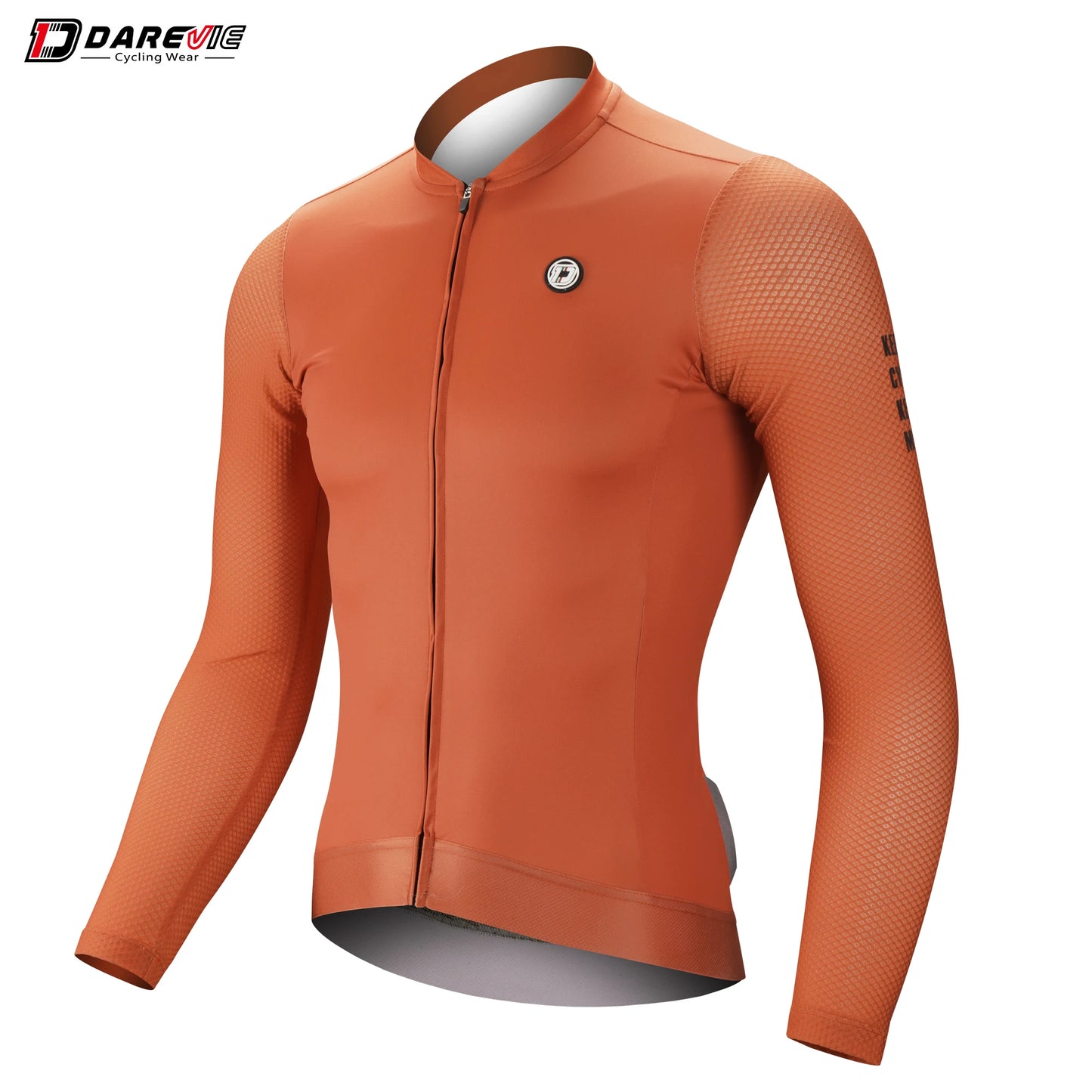 DAREVIE SPF 50+ Long Sleeve Cycling Jersey – Breathable Training Fit, Unisex Lightweight Cycling Maillot for Men & Women Small Size