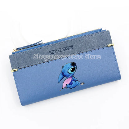 Disney Stitch Wallet for Women – Large Capacity Cartoon Coin Purse & Card Holder Clutch