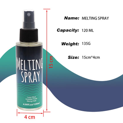 120ml Lace Melting Spray – Seamless Finish Glue, Invisible Hair Adhesive for Lace Wigs, Strong Hold