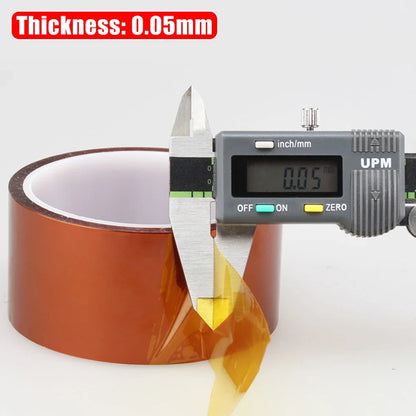 5-40mm Kapton Polyimide Adhesive Tape – Heat Insulating Tape for Board Protection & Electrical Applications