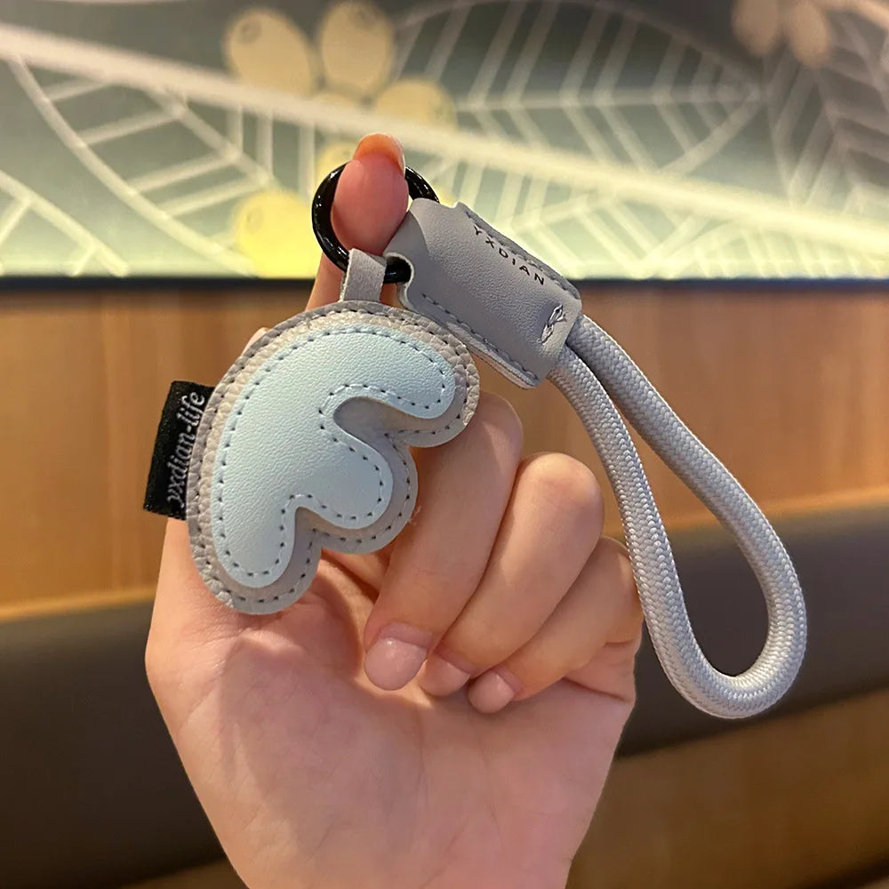 A-Z Leather Initial Keychain - Braided Wristband Pendant for Men & Women, Car, Bag & Phone Case Charm