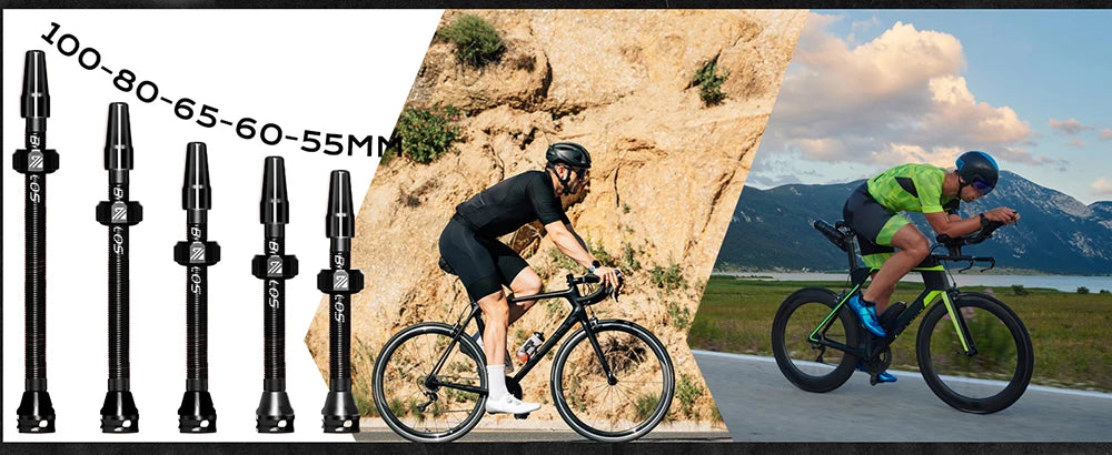 BUCKLOS Presta Tubeless Valve Stem 40/44/55/60mm — High-Quality Bike Tire Nipple for Road & MTB