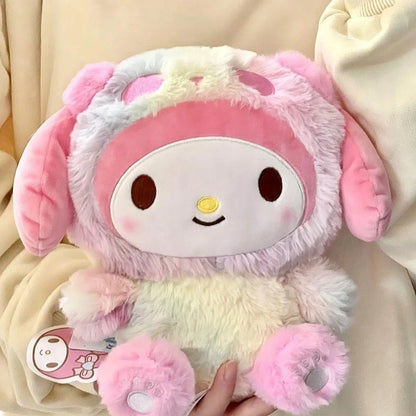 HelloKitty Tie-Dye Kuromi Plush Toy - My Melody Cinnamon Dog Doll for Children's Day and Birthday Gift, Perfect for Girlfriend and Children's Toy Gifts