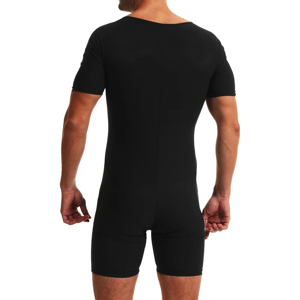 Men’s Sauna Suit Sweat Jumpsuit – Thermal Workout Bodysuit for Gym Training, Waist Trainer Fitness Wear for Enhanced Sweat & Performance