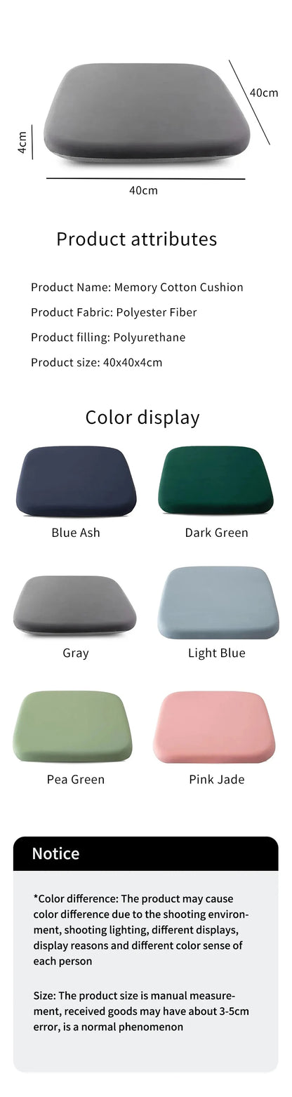 Ergonomic Memory Foam Seat Cushion – Hemorrhoid Relief & Support for Office, Students & Prolonged Sitting