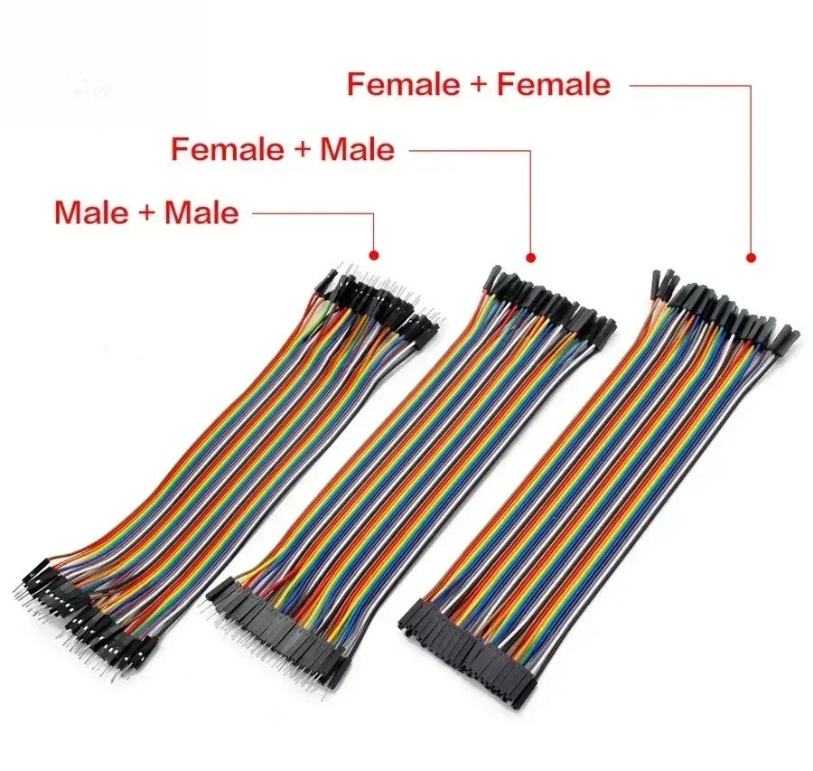 20Pin Dupont Jumper Wire Cable - Male to Male, Female to Female, Male to Female Wires for Arduino DIY Kits