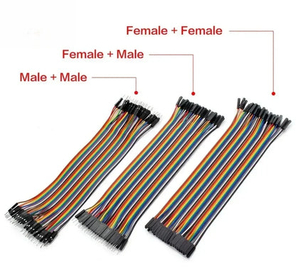 20Pin Dupont Jumper Wire Cable - Male to Male, Female to Female, Male to Female Wires for Arduino DIY Kits