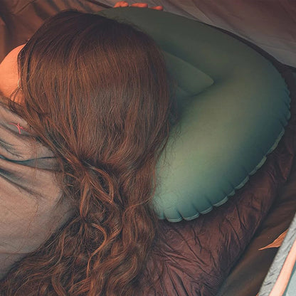 Ultralight Inflatable Camping Pillow – Compact Ergonomic Neck & Lumbar Support for Hiking, Travel & Backpacking