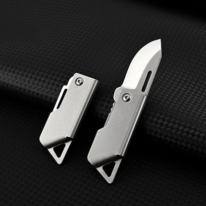 Mini Portable Stainless Steel Folding Knife – Outdoor EDC Camping, Self-Defense, and Emergency Survival Key knife