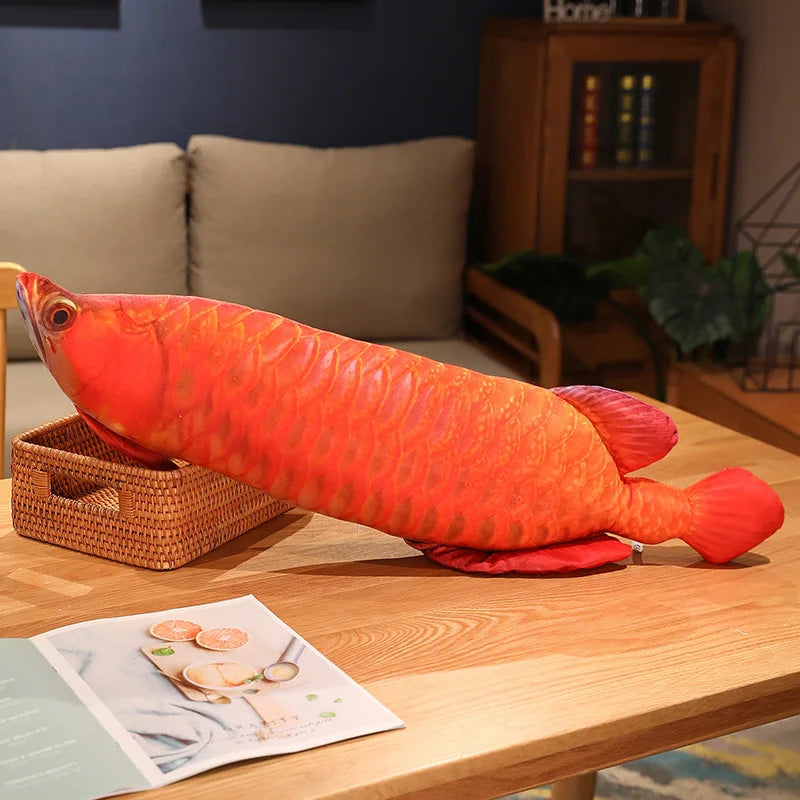 Simulation Fish Plush Toy - Soft Stuffed Animal Pillow Cushion for Kids Girls Christmas Gift and Home Decor