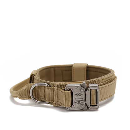 Durable Nylon Pet Dog Collar & Leash Set – Reflective Tactical Training Collar for Large Dogs