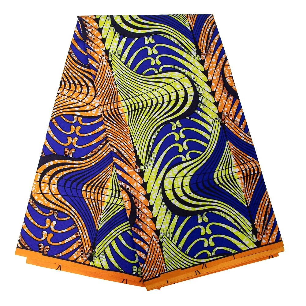 Bintarealwax Ankara Fabric - Wholesale Polyester Sewing Material for Women's Party Dresses FP6390