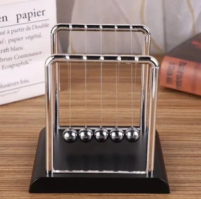 Newton’s Cradle Balance Toy - Steel Ball Physics Pendulum for Science Learning & Stress Relief