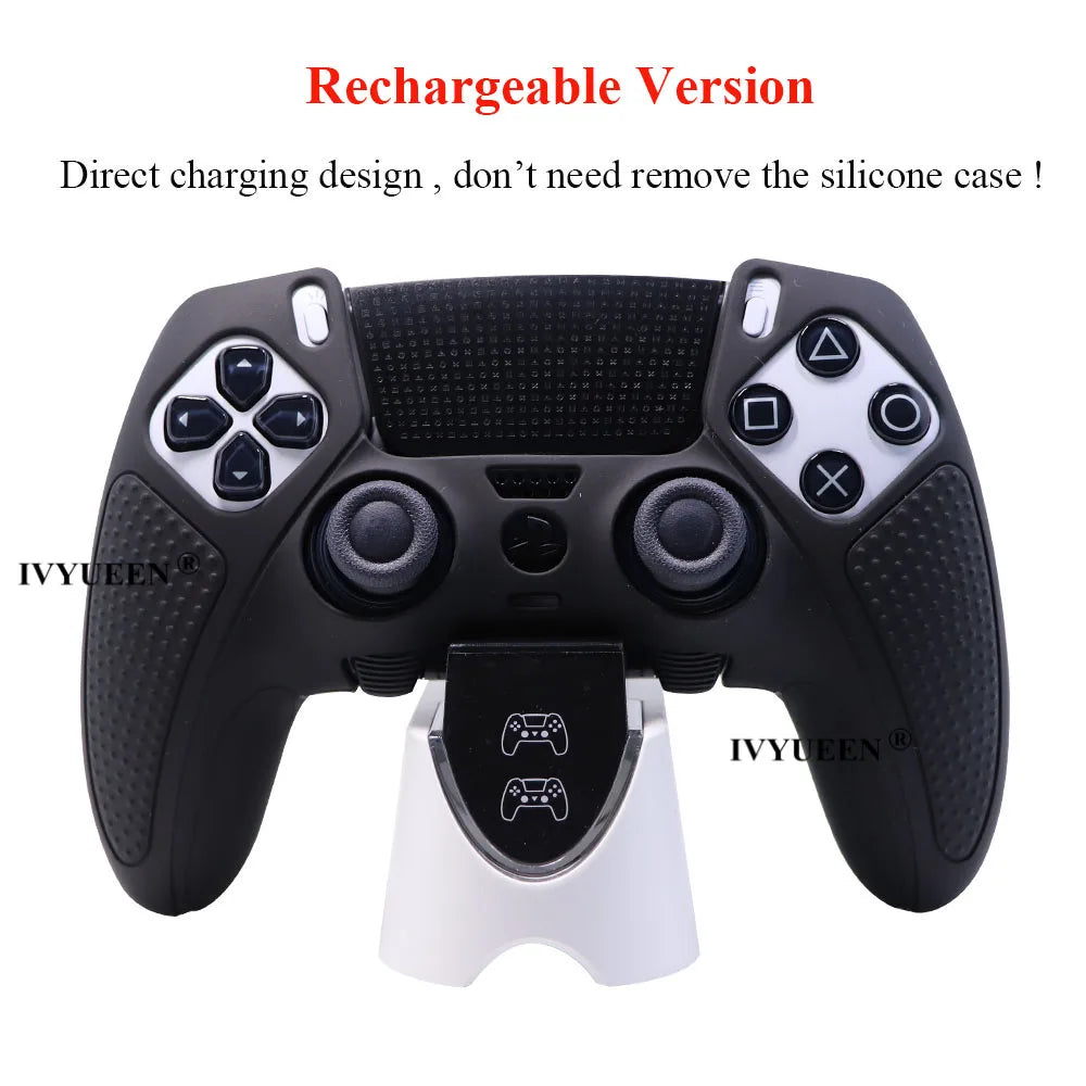 IVYUEEN Water Transfer Printing Silicone Protective Skin for PS5 DualSense Edge Controller