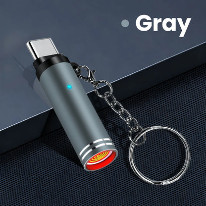 Mini Type C Electric Lighter - USB C Rechargeable Windproof Outdoor Lighter Adapter for iPhone 17 Pro