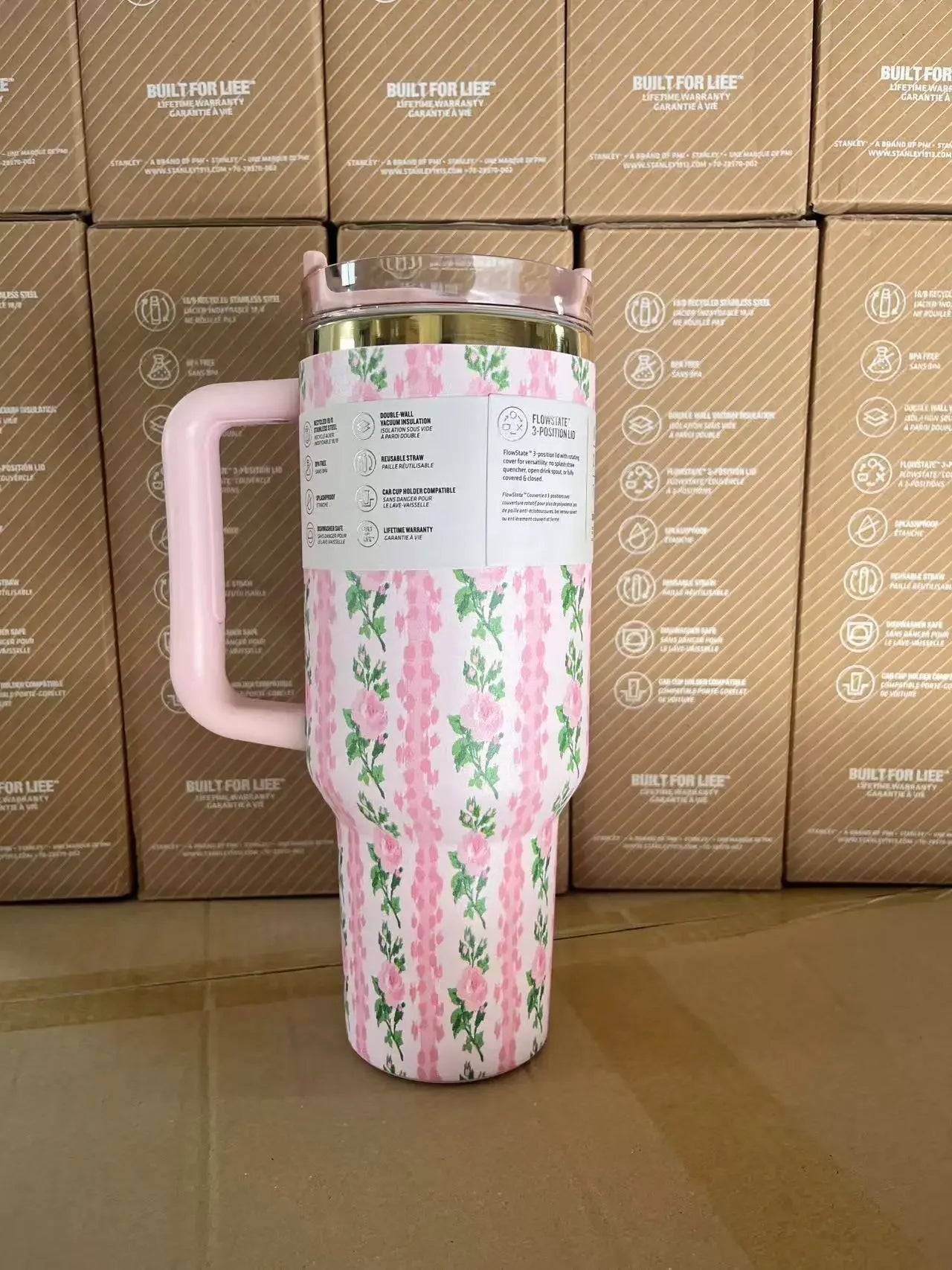Stainless Steel Travel Mug with Straw Lid – 30oz/40oz Vacuum Insulated Car Cup, Double Wall Iced Thermal Tumbler