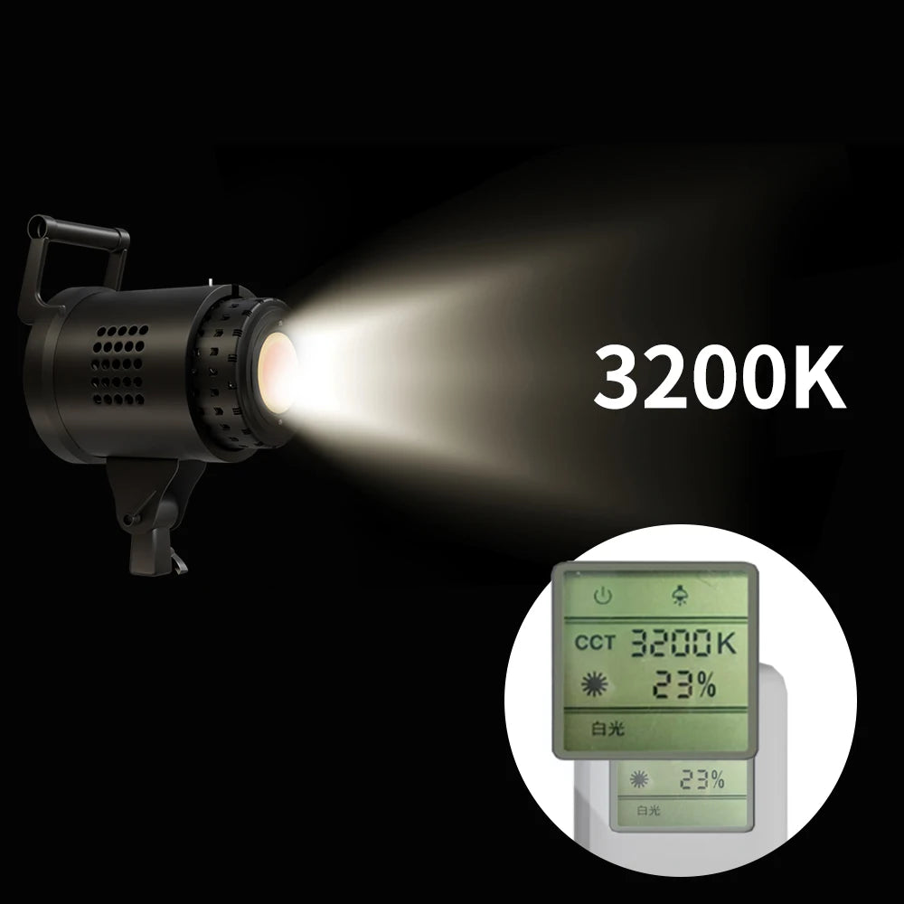 115/135W Bowens LED Photography Studio Light - 220V Daylight-Balanced Video Lamp, 3000–6000K, 3 Colors for Portraits & Studio Shooting