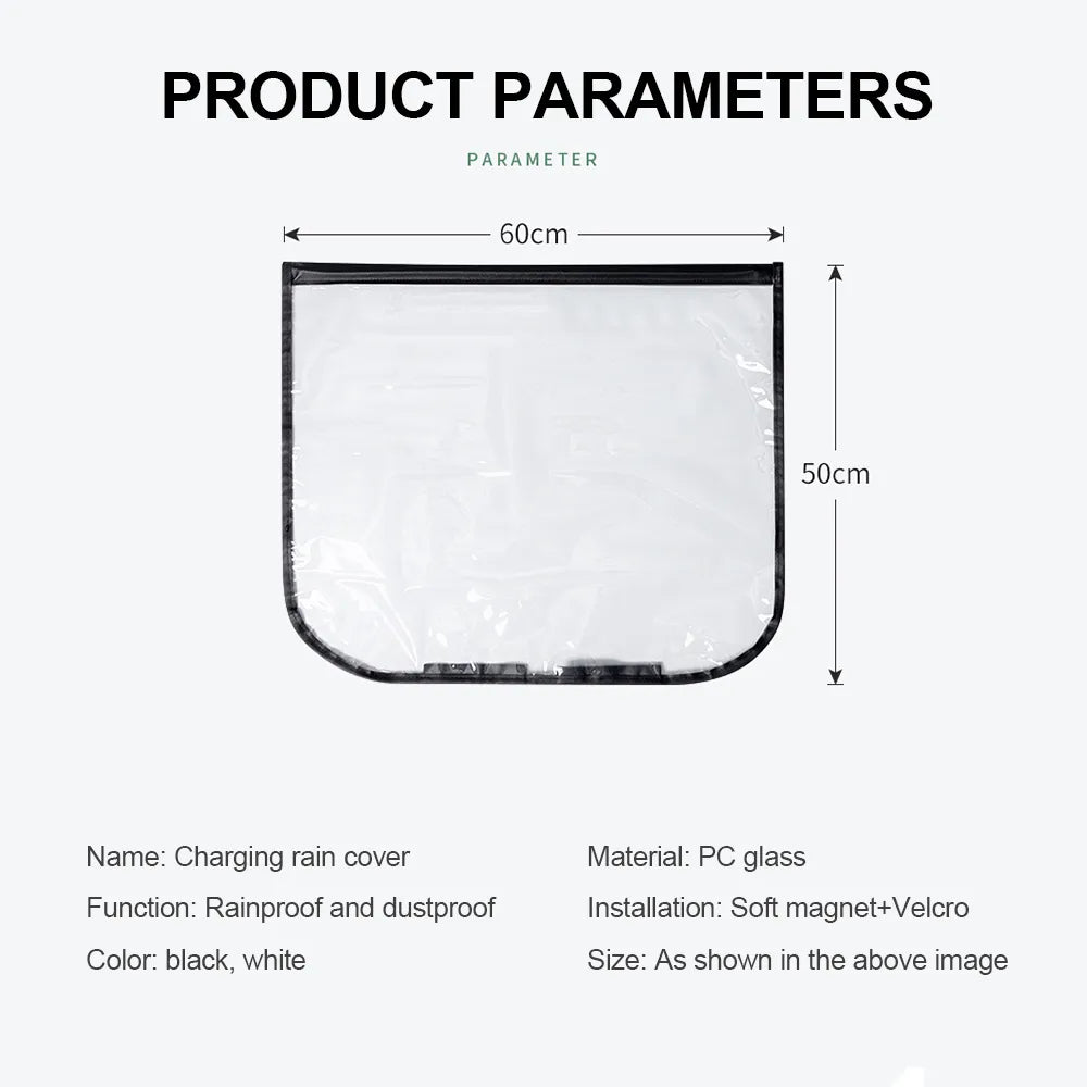 Car Charging Magnetic Cover - Electric EV Charger Plug Port Protection - Dustproof and Rainproof Covers for Outdoor Electric Vehicle Charging