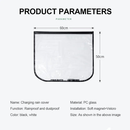 Car Charging Magnetic Cover - Electric EV Charger Plug Port Protection - Dustproof and Rainproof Covers for Outdoor Electric Vehicle Charging
