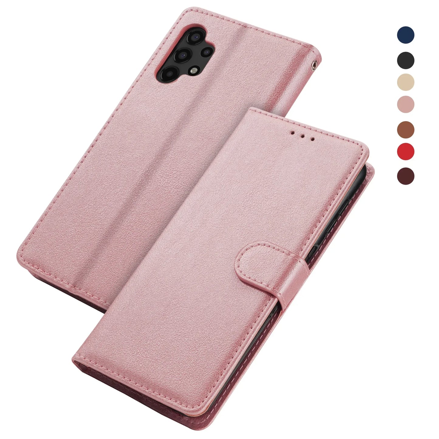 Leather Flip Wallet Case for Huawei & Honor – Protective Cover for Honor 20/20i/10i/9/9A/8X, P10/P20/P30 Lite Pro, 8C/8A/8S, 7C/7A/7S