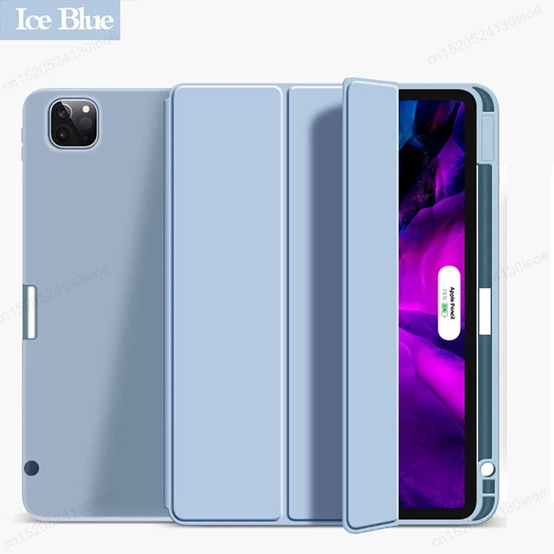 iPad Protective Case with Pencil Holder - Magnetic Cover for iPad Pro 11 12.9 13 Inch and iPad Air 10.9 11 Inch Models