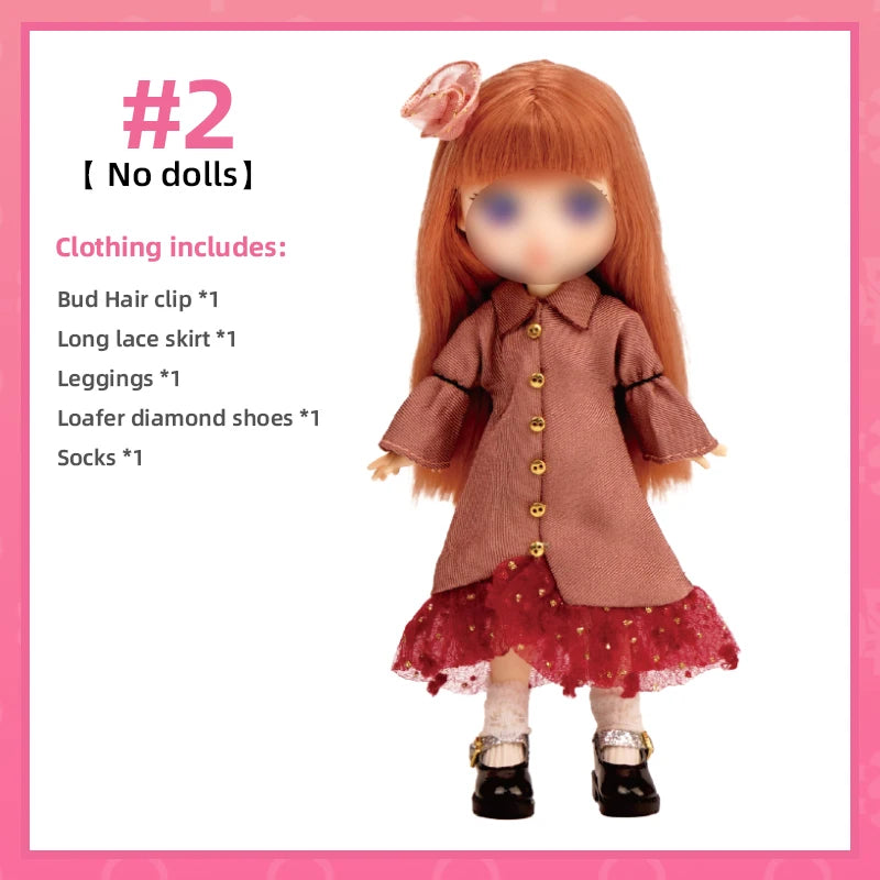 Lady Doolli 1/12 BJD Dolls Blind Box – 15cm Ob11 Mystery Anime Figure Toy, Kawaii Designer Gift
